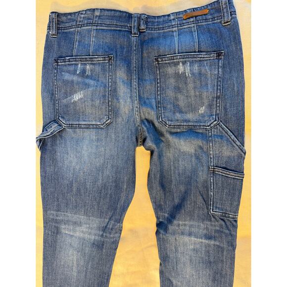 Anthropologie Pilcro Carpenter Jeans Utility Painter Denim Size 28 8 - Picture 4 of 13